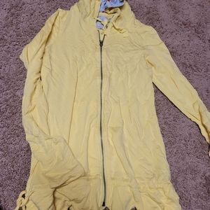 Evys Tree yellow hoodie medium euc